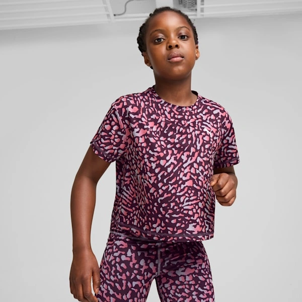 PUMA: TRAIN FAVORITE Tričko pro velké děti – Krátké, stylové a zábavné! Ideální pro hravé dobrodružství.